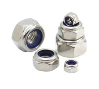 2/5/20/304 Acier Inoxydable M2 .5 M3 M4 M5 M6 M8 Nylon Écrous Hexagonaux Autobloquants Écrou De Blocage Coulissant(M2 (50pcs))