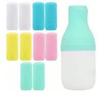 2/5/6/8/10/12/14/16 pièces pack de manches étanches pour contenants de voyage, couvercles de bouteille en silicone anti-fuite essentiels pour les croisières et les voyages, convient à la plupart des b