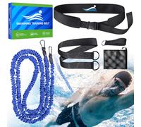2,5-7,5 mètres de Ceinture de résistance réglable, Ceinture de Natation pour Adultes en Piscine, Aide à la Natation pour Toutes Les piscines sans système de Contre-Courant (Adultes, Bleu)