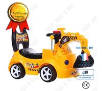 2-5 Ans Pelle Pour Enfants Jouet Pelle À Quatre Roues Véhicule De Construction Musique Légère Voiture Yoyo