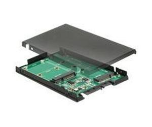 2.5" Converter SATA 22 pin > 1 x M.2 key B + 1 x mSATA - 9.5 mm - Contrôleur de stockage - mSATA, M.2 - M.2 Card / mSATA - SATA 6Gb/s