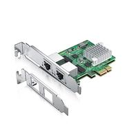 2,5 Gbase-T PCIe NIC avec puce Realtek RTL8125, carte réseau 2,5 Go, 2500/1000/100 Mbps, double port RJ45, PCIe X1, carte Ethernet pour Windows/serveur Windows/Linux