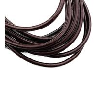 2-5 m/lot 1-8mm Cuir de Vache Rond/Plat Brin String Cordon Bracelet à bricoler soi-même résultats Corde chaîne for la Fabrication Bijoux Accessoires(5mm Round 2meters)