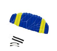 2,5 m, tapis de cerf-volant à deux couches, pour enfants et adultes, 2 x 25 m sur treuil avec passants, dragon à partir de 8 ans (bleu et jaune)