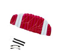 2,5 m, tapis de cerf-volant à deux couches, pour enfants et adultes, 2 x 25 m sur treuil avec passants, cerf-volant à partir de 8 ans (rouge et blanc)