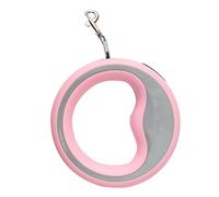 2,5 mètres rétractables à laisse de chien, rétractable automatique, crochet en métal, verrouillage de sécurité, poignée ergonomique, corde longue pour petits chiens moyens (rose)