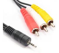 2,5 mm Jack vers 3 RCA Cinch 4 Pôles AV Out/TV Cable/Lead 1,5 m [1.5 mètre/1,5m]