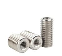 2/5 pièces adaptateur de filetage intérieur extérieur écrous à vis insérer manchon convertisseur écrou coupleur M2 M3 M4 M5 M6- M12 M20 acier inoxydable 304-M4-M6 (5 pièces), longueur 12mm