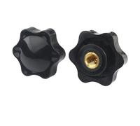 2-5 pièces M4-M16 écrou à tête de bouton à main en bakélite-écrous à poignée en étoile en plastique Durable for vis à métaux(Blind hole M4x25mm 5Pcs)