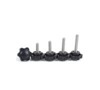 2-5 pièces M4 M5 M6 M8 M10 M12 étoile Forme Filetage poignée de Serrage Boulon bakélite Main Bouton Serrage vis Industrie équipement(12mm,M5 5pcs)