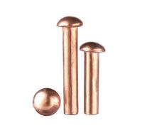 2-5 pièces M5 laiton solide tête ronde Rivets bouton Rivets vis Vis Percussion Type clous de saule Remachadora Taladro Rebite Nieten(3Pcs M5x20mm)