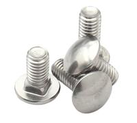 2/5 pièces M5 M6 304 boulons de chariot à col carré en acier inoxydable tête de dôme avec conception Anti-Rotation(25mm,M6 X 2pcs)