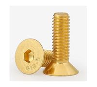 2/5 pièces M6 M8 vis à tête fraisée à six pans creux titane plaqué or boulons Allen à tête plate 12.9 Grade longueur 8-50mm(M8x12mm-2pcs)