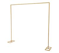2,5 x 2,5 m Support de fond carré pour arche de mariage pour cérémonie de mariage, anniversaire, décoration de fête, doré