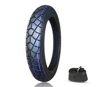 2.50-14 Pneu de Moto Tout-Terrain Et Chambre à Air Compatible avec 60/100-14 avec Grossesse de Pneu Route pour Avant ou Arrière de Moto Tout-Terrain (épais) Usage Quotidien 300 KPa