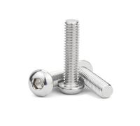 2/50 pièces de boulons à six pans creux en acier inoxydable UNC/UNF 2#4#6#8#10# à 3/8-16 304, vis à tête ronde(1-1/2,2pcs 3/8-16)