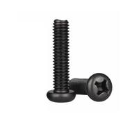 2/50 pièces M1 .2 .4 .6 M2 .5 M3 M4 M5 M6 M8 M10 GB818 noir 304 acier inoxydable croix Pan vis à tête ronde boulon(14mm,5pcs M6)