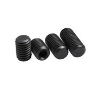2-500 pièces M1.6-M16 classe 12.9 acier au carbone noir empreinte hexagonale creuse tête plate vis de réglage, M2x5mm(100 pièces)