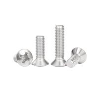 2/50Pcs M2 M2.5 M3 To M10 GB820 DIN966 304 Stainless Steel Cross Recessed Half Oval Raised Countersunk Head Screw Bolt(14mm,25Pcs M3)