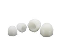 2-50pcs M3 M4 M5 M6 M8 M10 M12 M14 M16 M18 M20 Noir/blanc En Plastique Nylon Capuchon De Gland Écrous Dôme Écrou Hexagonal for Utilisation D'isolation(White,M12 (10pcs))