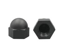 2-50pcs M3 M4 M5 M6 M8 M10 M12 M14 M16 M18 M20 Noir/blanc En Plastique Nylon Capuchon De Gland Écrous Dôme Écrou Hexagonal for Utilisation D'isolation(Black,M20 (2pcs))