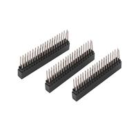 2,54 mm 40 broches, 3 pièces 2 x 20 broches, pas de 2,54 m, très haut, femelle, double rangée, broches courtes, bande de connecteur pour planche à pain d'ordinateur