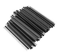 2.54mm Pin Headers, 100 Pcs 40 Pin 2.54mm Droit Simple Connecteur d'en-tête de Broche Mâle et Bande de Broches du Circuit imprimé pour Circuit Imprimé Composants électroniques