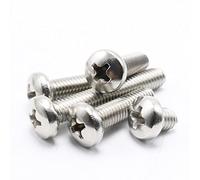# 2-56 Phillips Pan Head machine à vis, Acier inoxydable, filetage complet, la main droite, Lot de 100, argent