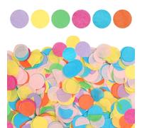2.5cm Confettis Ronds Multicolores,100g Confettis Ronds en Tissu, Confettis Artisanal Rond, Table Confettis en Papier, Confettis Biodegradables, pour Saint-Valentin, Ballons et Autres Décorations