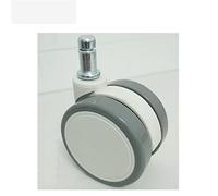 2.5inch White Medical Casters Wheels Plunger Circlip Convenient for Trolley Furniture Flower Stand Stroller 2Pcs Casters(With Brake)