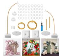 2.5M & 1.5M Kit de Support pour Arche de Ballons, Arche de Ballons d'Anniversaire, Réutilisable Structure Arche Ballon pour Mariage, Anniversaire, Remise de Diplôme, Anniversaire, Noël, Halloween