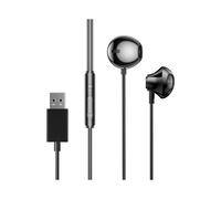 2.5M Cable Length USB In Ear Wired Headphone With Mic Stereo Bass Earphone For Computer Notebook Desktop Headset Noise reduction