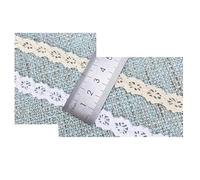 2/5M Cotton Lace Trim Vintage Ribbon Crochet Scalloped Edge for Bridal Wedding Decor DIY Craft Sewing Supplies(12,White 2Meter)