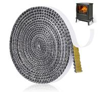 2.5m Joint Insert Cheminée Autocollant,joint plaque de cuisson induction,Oints Fibre De Verre, Chaleur, Colle Refractaire, Joint Insert Cheminée Pour Poele a Bois, Chaleur, Résistante(3*10mm)