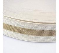 2 / 5m Rayures en Nylon Pantalon à Bande élastique sous-vêtements à Ceinture Souple étirement Bandes élastiques Sac à Sangles Sac à bandoulière Accessoires de Bricolage, café, 35 mm