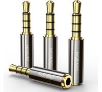 2.5mm To 3.5mm Jack Adapter,3.5mm Male To 2.5mm Female Stereo Audio Converter Metal Case For Headphones,Practitioner,Ear,Microphone,Mp3,Mp4,Etc (Pack Of 4)