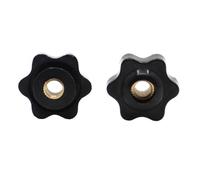 2/5pc Prune Bakélite Serrer À La Main Écrous Poignée Fil Étoile Mécanique Noir Pouce Bouton De Serrage Manuels M4 M5 M6 M8 M10(Perforated,M10 38 2pcs)