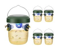 2/5Pcs Piège à Guêpes Insectes, Piège Frelon Asiatique, Modèle avec Lumière, Attrape-Guêpes Réutilisable à Double Canal, pour Jardin Balcon Extérieur, sans Attractif Chimique