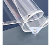 2.5x4m Bâche Transparente Imperméable en PVC avec œillets 650g/m² Bache de Protection Exterieur Résistante à la Pluie Espacement des Trous 30cm Bâches Résistante aux Intempéries