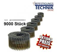 2,5x50mm Anneau galvanisé 16° Clous de bobine pour cloueur de bobine Prebena Paslode BeA Bostitch 9,0M K