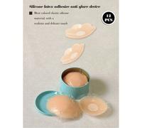 2/6/12 Bandes de mamelon en silicone réutilisables pour femmes, nude, avec soulèvement des seins en silicone, bandes de mamelon invisibles adhésives sans glissement/respirantes, sangle, lingerie et ac