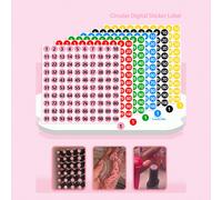 2/6/12 pièces Étiquettes de vernis à ongles gel rondes multicolores, autocollants numérotés consécutifs, autocollants de numéros d'ongles imperméables, surface unie ou laser, idéal pour l'art des ongl