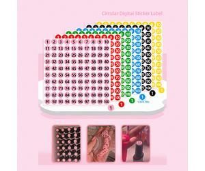 2/6/12 pièces Étiquettes de vernis à ongles gel rondes multicolores, autocollants numérotés consécutifs, autocollants de numéros d'ongles imperméables, surface unie ou laser, idéal pour l'art des ongl