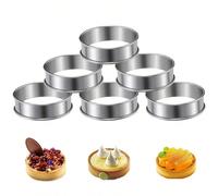 2/6 pièces Anneaux en acier inoxydable pour muffins anglais, moules de cuisson ronds en métal pour la maison, conviennent pour les hamburgers faits maison, les crêpes, les sandwiches déjeuner, les œuf