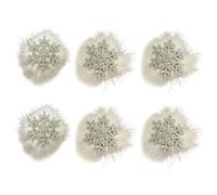 2. 6 Pièces Épingles À Cheveux Flocon De Neige Perle Embellie Bijoux De Cheveux De Fête De Vacances Pour Adolescentes Femmes Accessoire De Cheveux Flocon De Neige