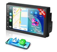 2+64G 2Din 7 Pouces Autoradio avec sans Fil A-pple Carplay/Android Auto,Podofo Android 13 Récepteur Radio à écran Tactile avec GPS/Bluetooth/SWC/FM/RDS/WiFi/USB Support Caméra de Recul