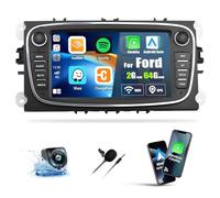 2+64G Android 13 Autoradio pour Ford Focus II Mondeo 9 S-Max C-Max Kuga 2008-2011 avec Carplay Android Auto,Radio à écran tactile 7 pouces avec Bluetooth FM/RDS/HiFi WiFi/GPS+AHD Caméra de recul & MIC