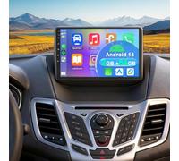2+64G Android 14 Autoradio Multimédia avec sans Fil CarPlay Android Auto pour Ford Fiesta 2009-2014, 9 Pouces écran Tactile Radio Stéréo avec Navigation GPS FM RDS Dab+ SWC Mirror Link WiFi Bluetooth