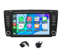 2+64G Android 14 Dab Autoradio pour Skoda Octavia 2004-2012 avec Wireless Carplay Android Auto, 8" Touchscreen Dopple Din Car Radio GPS Bluetooth EQ caméra de recul FM/RDS SWC Mirror Link WiFi