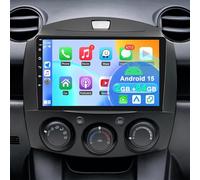 2+64G Android 15 Autoradio Multimédia avec sans Fil CarPlay Android Auto pour Mazda 2 2007-2013, 9 Pouces écran Tactile Radio Stéréo avec Navigation GPS FM RDS Mirror Link écran partagé Dab+ Wi-FI